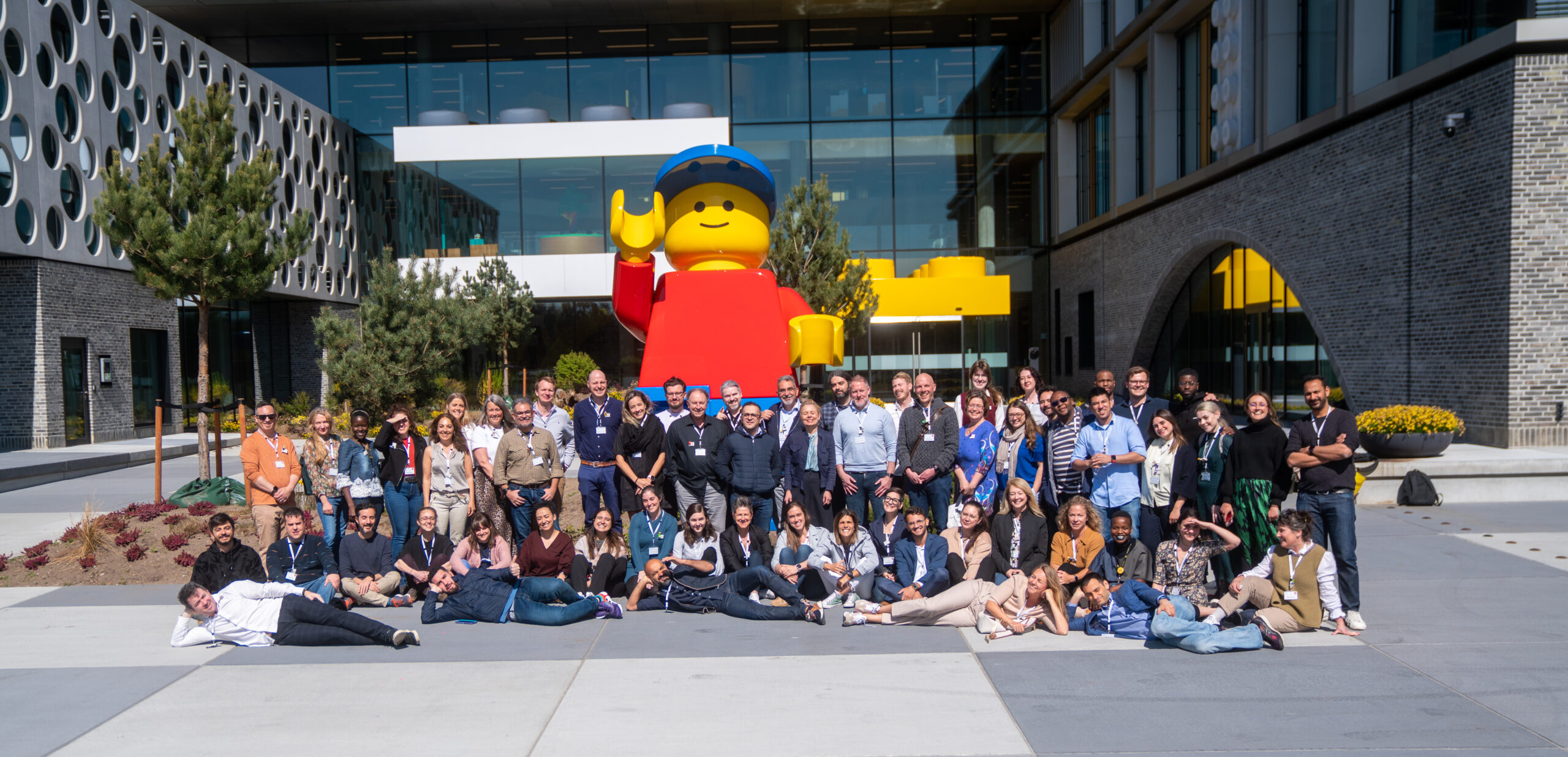 The Play for All participants, in front of Lego HQ in Billund, Denmark.