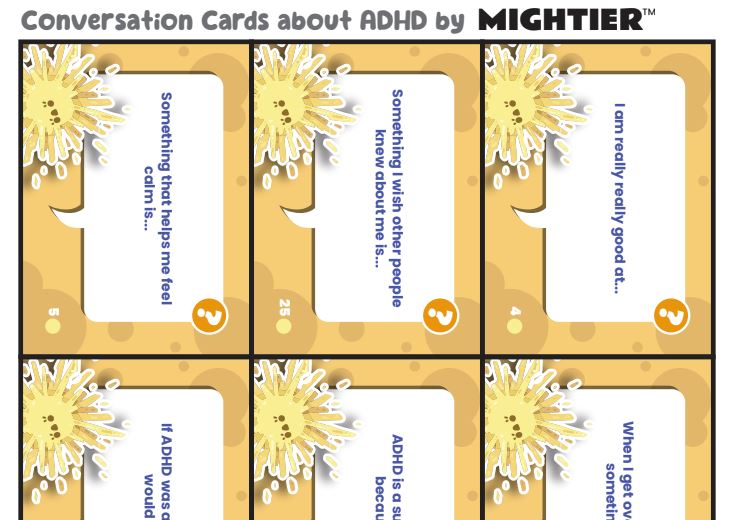 Conversation Cards about ADHD by Mightier